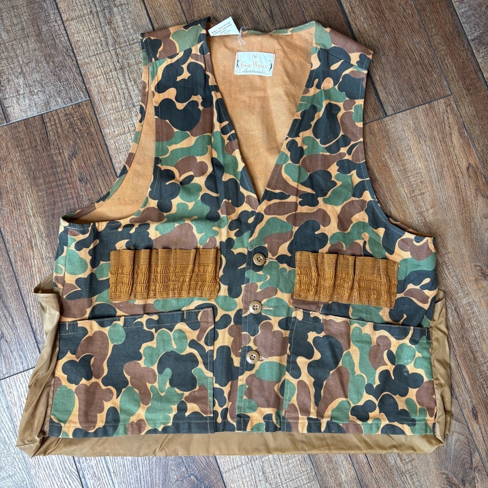 Vintage Game Winner Sportswear Camo Vest